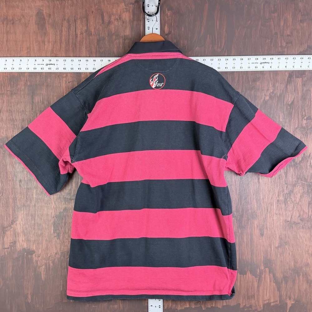 Rugby Wear Barbarian Short Sleeve Polo Shirt Red Black Bred Mens 3XL 90s Vintage - Picture 9 of 10
